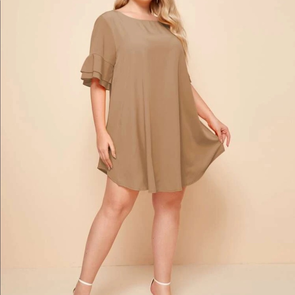 Boho flounce sleeve tunic dress - Picture 7 of 16